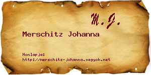 Merschitz Johanna névjegykártya